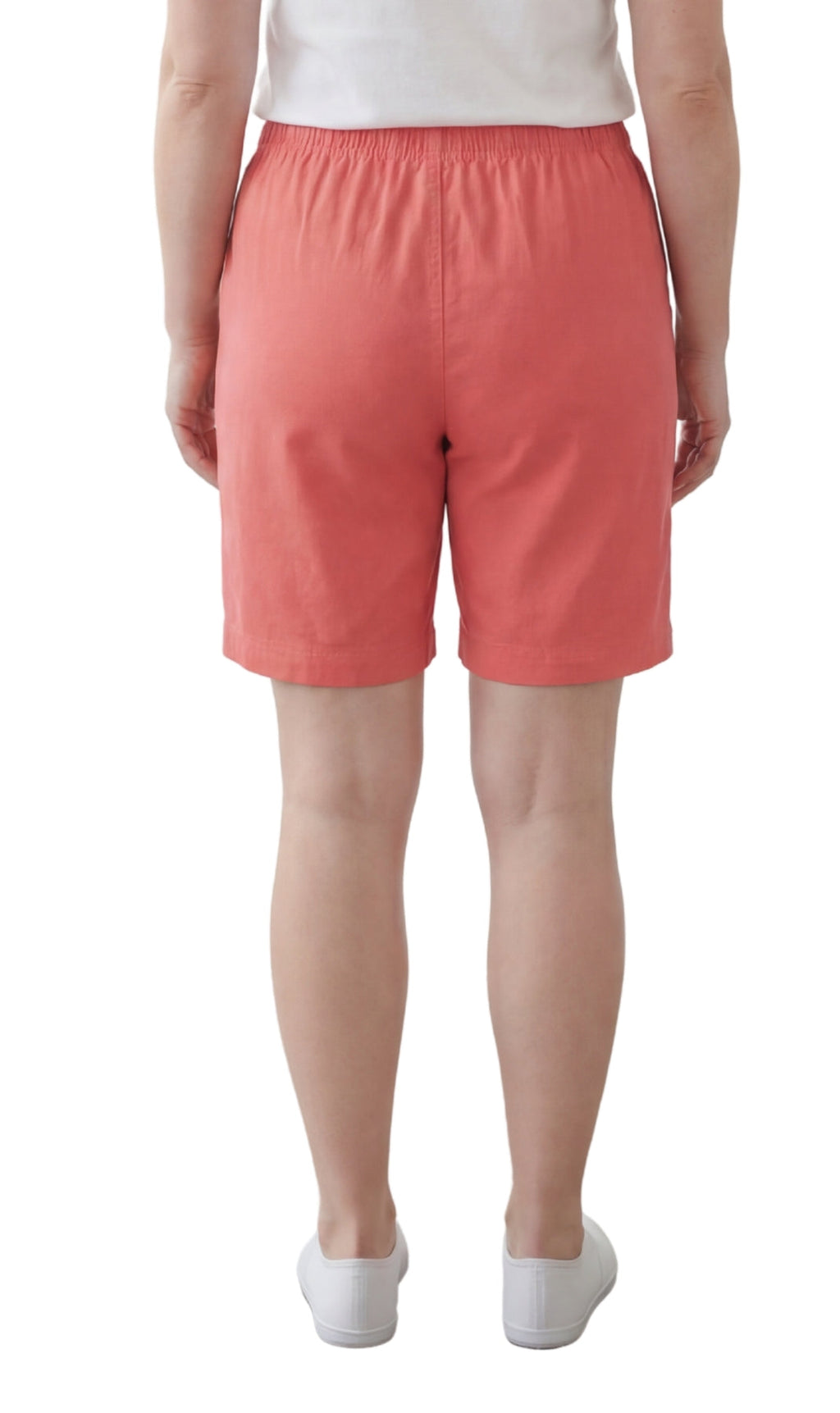 Women's Pull On Denim & Twill Shorts with stretch waist - No zipper or buttons TURTLE BAY APPAREL