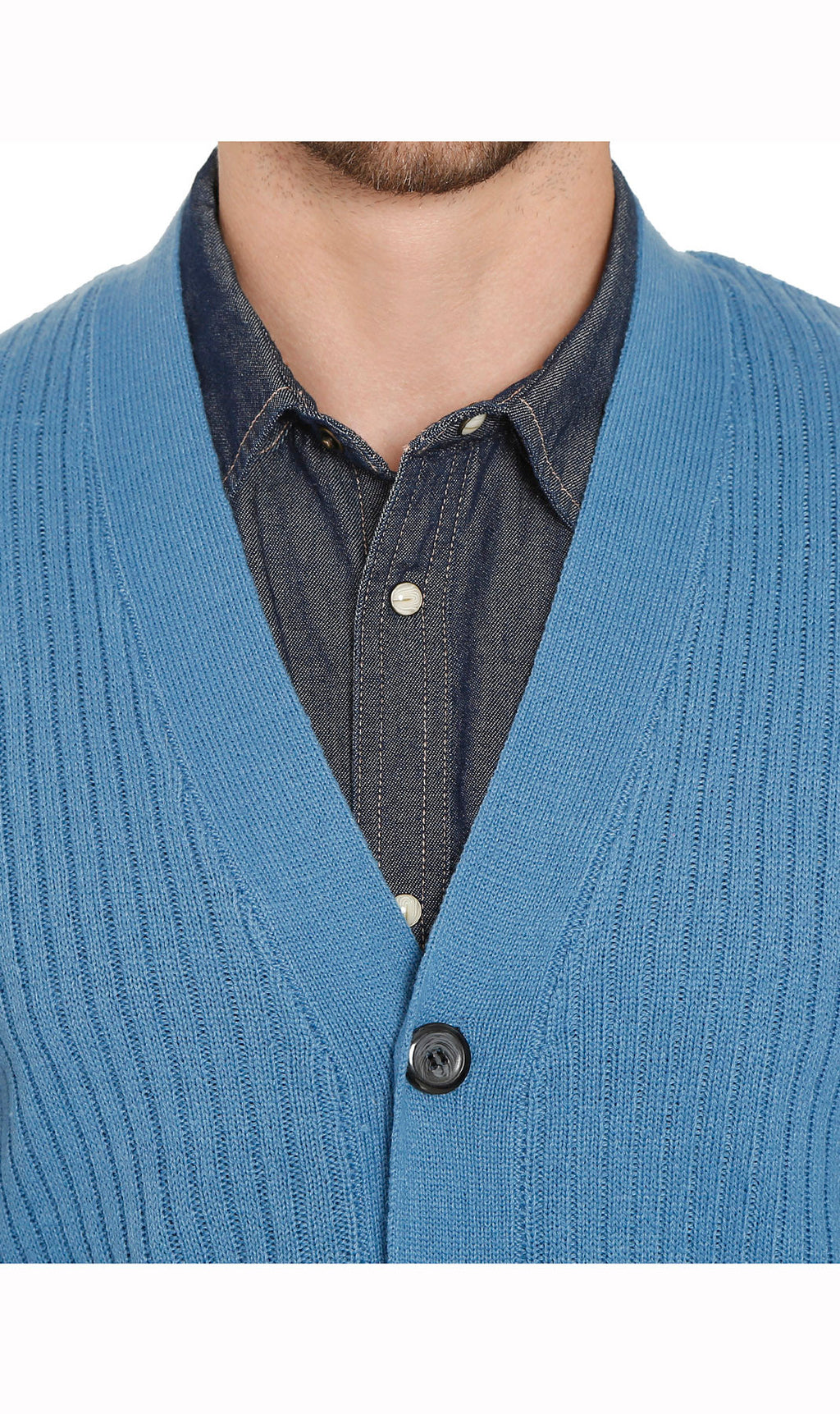 Men's Relaxed Fit Rib Knit Sweater Vest - Button Front with Pockets TURTLE BAY APPAREL