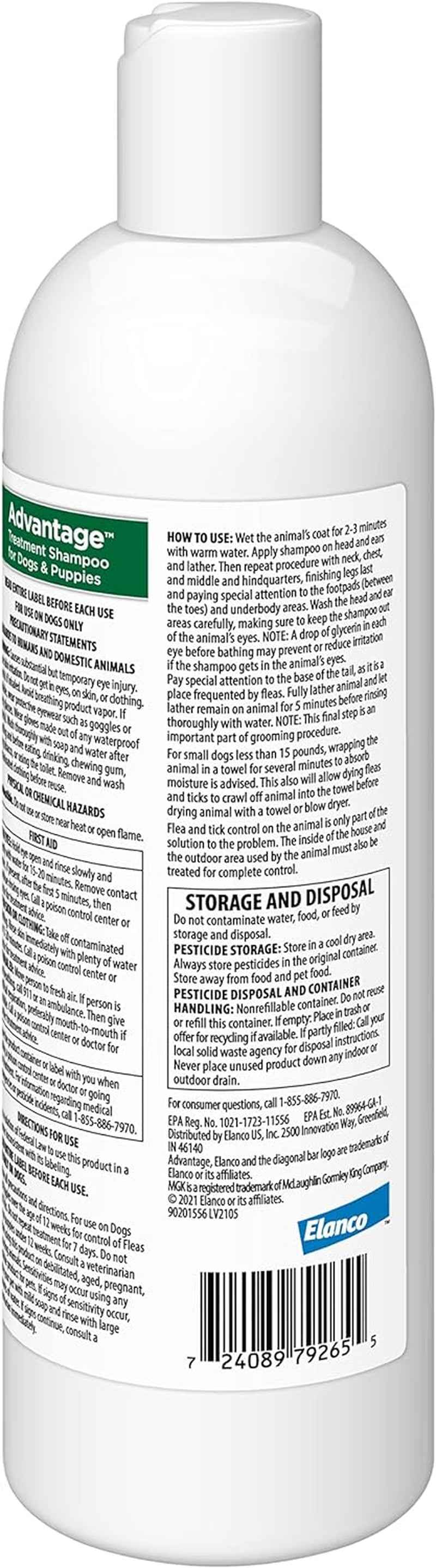 12 Oz Flea & Tick Shampoo for Puppies & Adult Dogs .