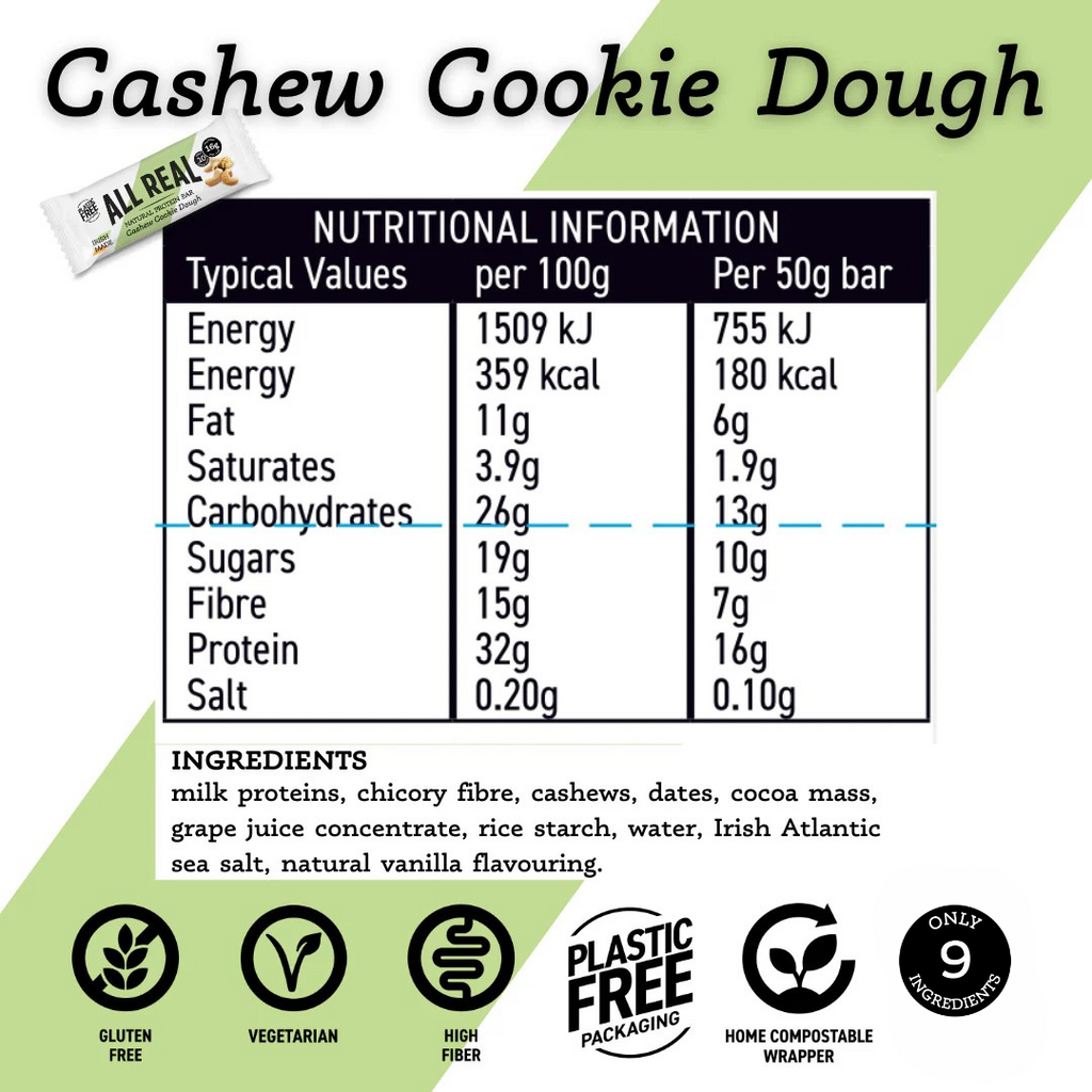 Cashew Cookie Dough Protein Bar 50g x 12 bars