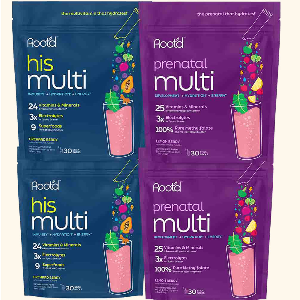 Growing Together Bundle - The Hydrating Multivitamin - For Future Mom & Dad Root'd