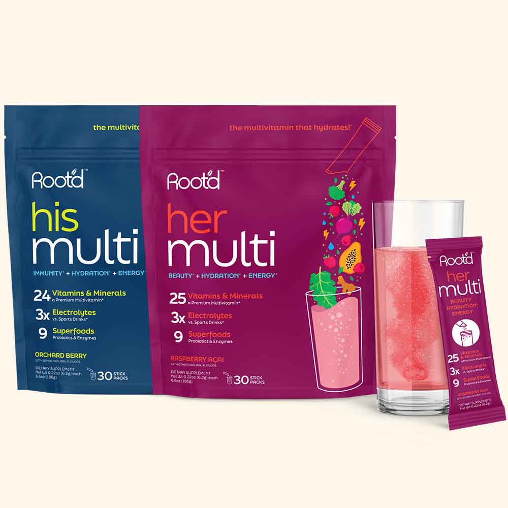 Couples Wellness Pack - Hydrating Multivitamin for Her & Him Root'd