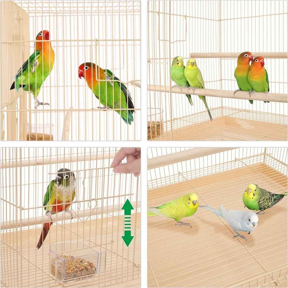 30" Bird Cage with Slide-Out Tray and Wood Perches