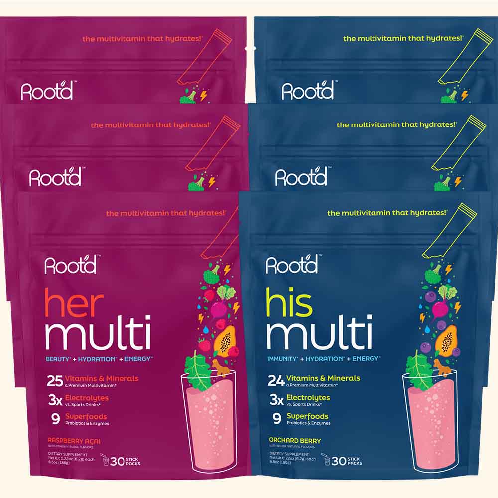 Couples Wellness Pack - Hydrating Multivitamin for Her & Him Root'd