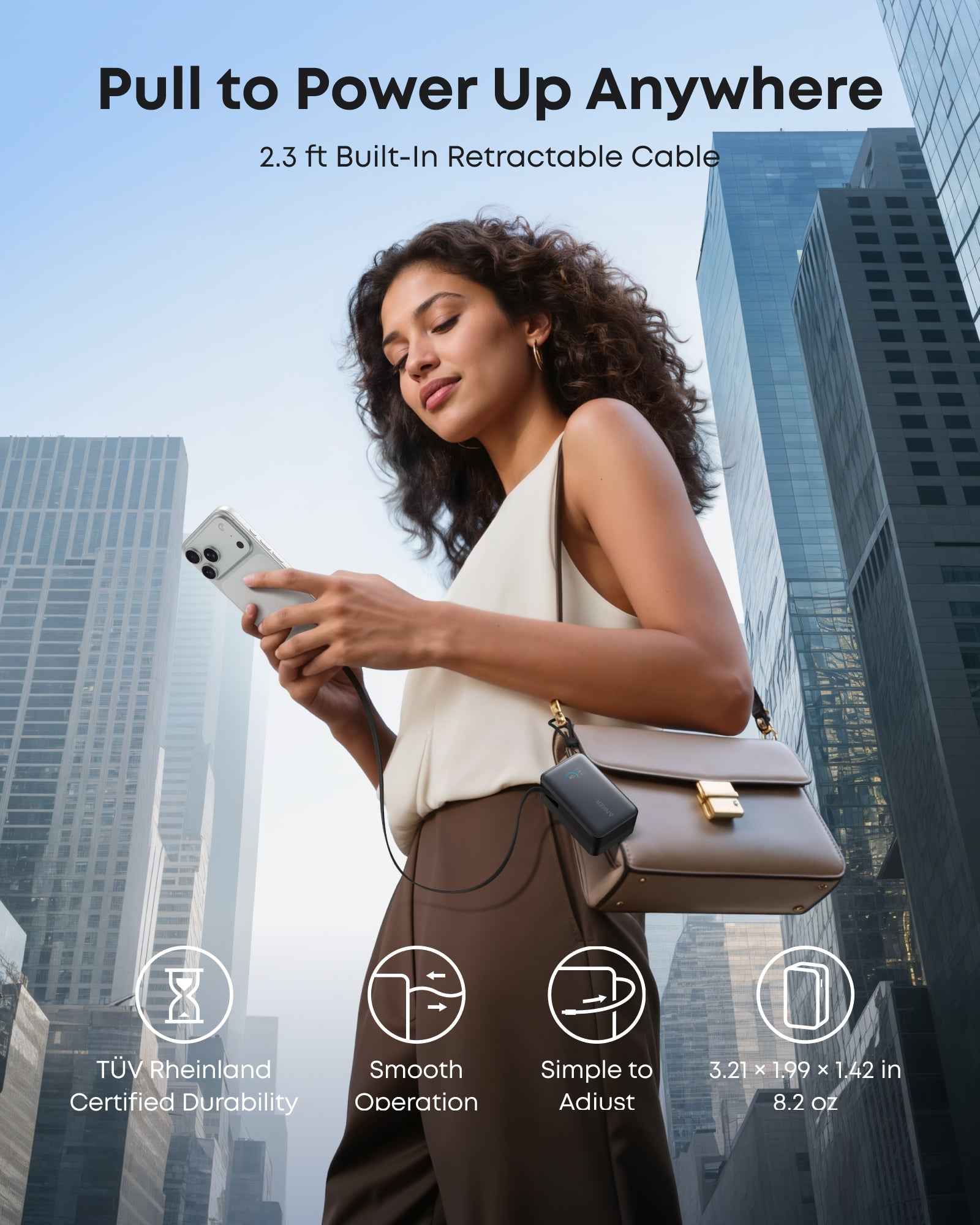 Anker Nano Power Bank (10K, 45W, Built-In Retractable USB-C Cable)