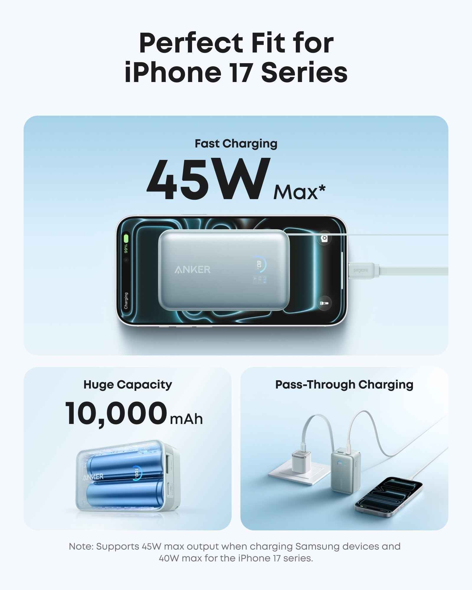 Anker Nano Power Bank (10K, 45W, Built-In Retractable USB-C Cable)