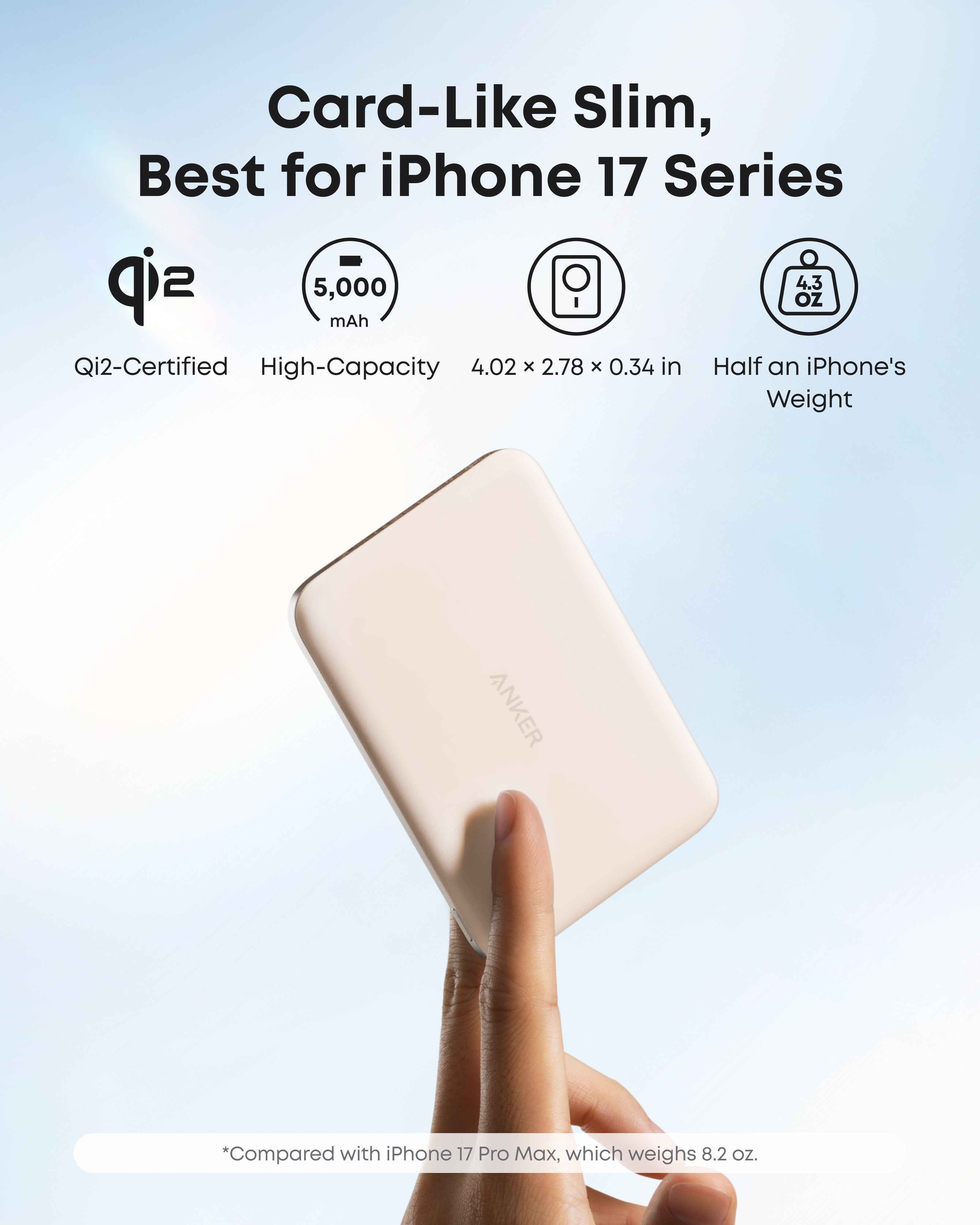 Anker Nano Power Bank (5K, MagGo, Slim)