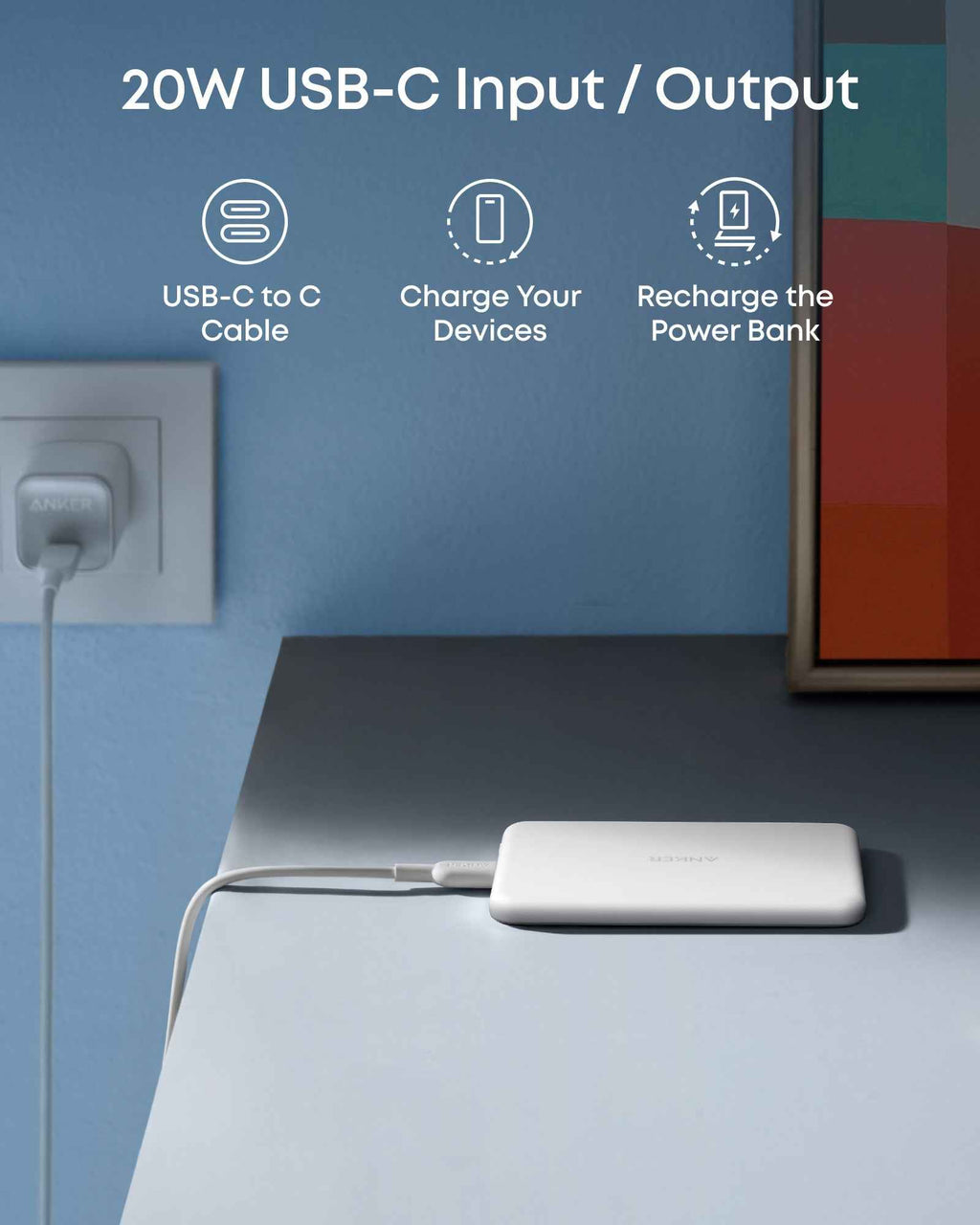 Anker Nano Power Bank (5K, MagGo, Slim)