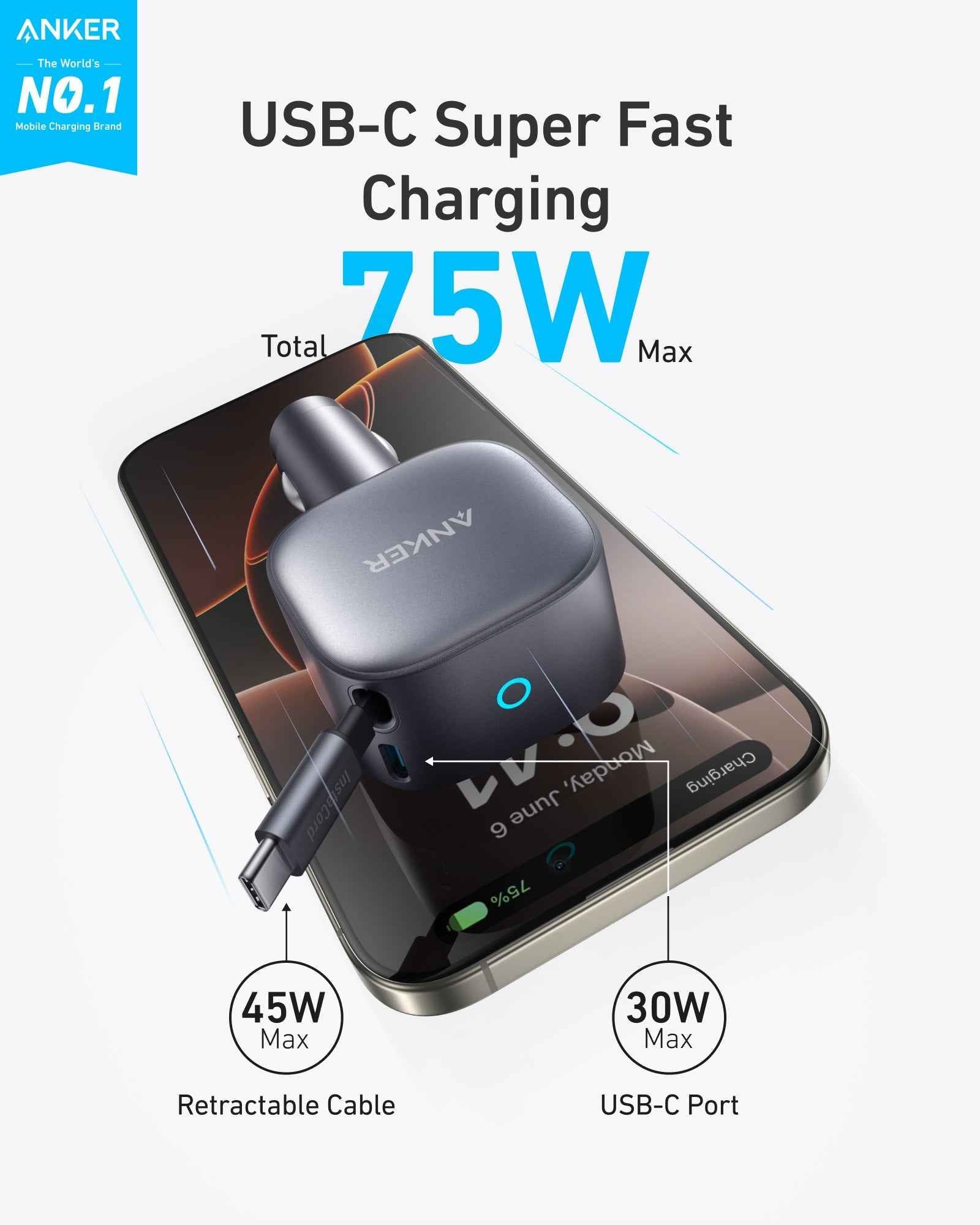 Anker Nano 75W Car Charger
