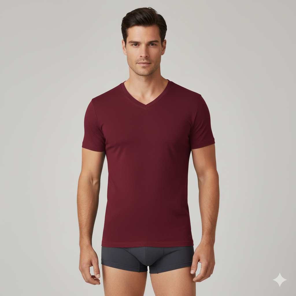 Men's Bamboo V-Neck Undershirt (3 Pack) Bambooven