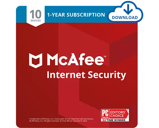 McAfee: Internet Protection (1 year, 10 devices) Latest Version