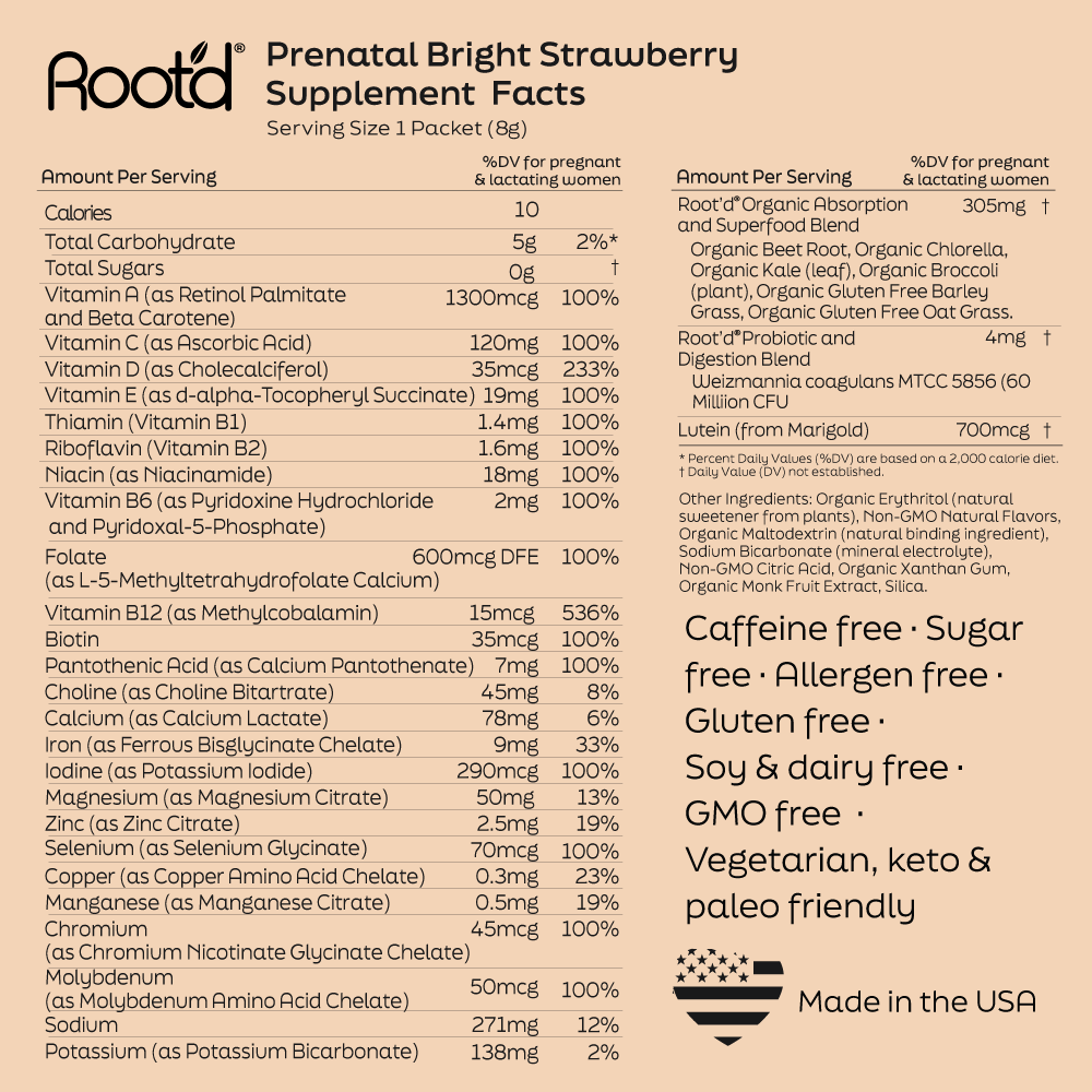 Essential Prenatal Nutrition + Electrolytes Root'd