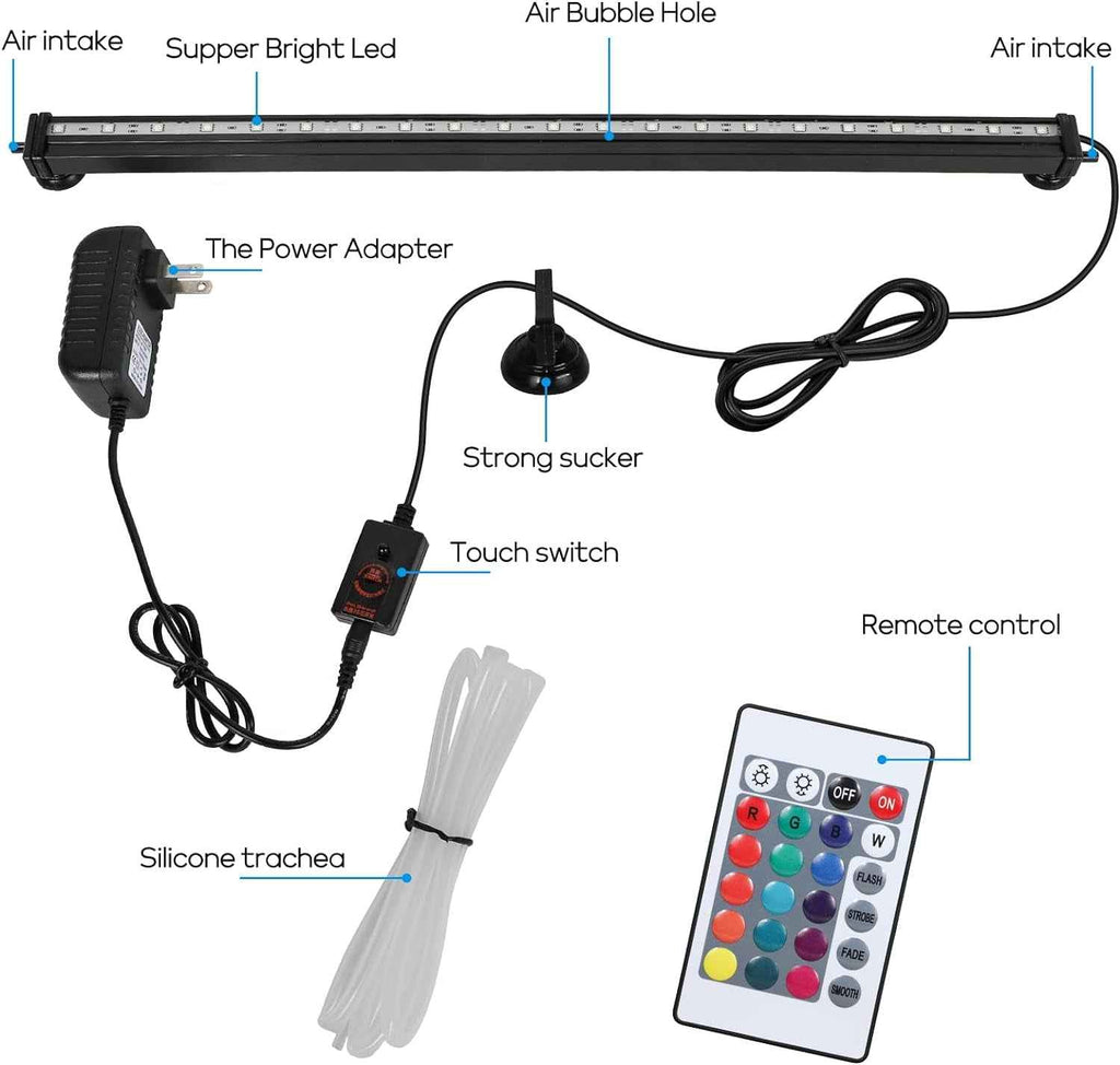 Fish Tank Light with Air Bubble Hole