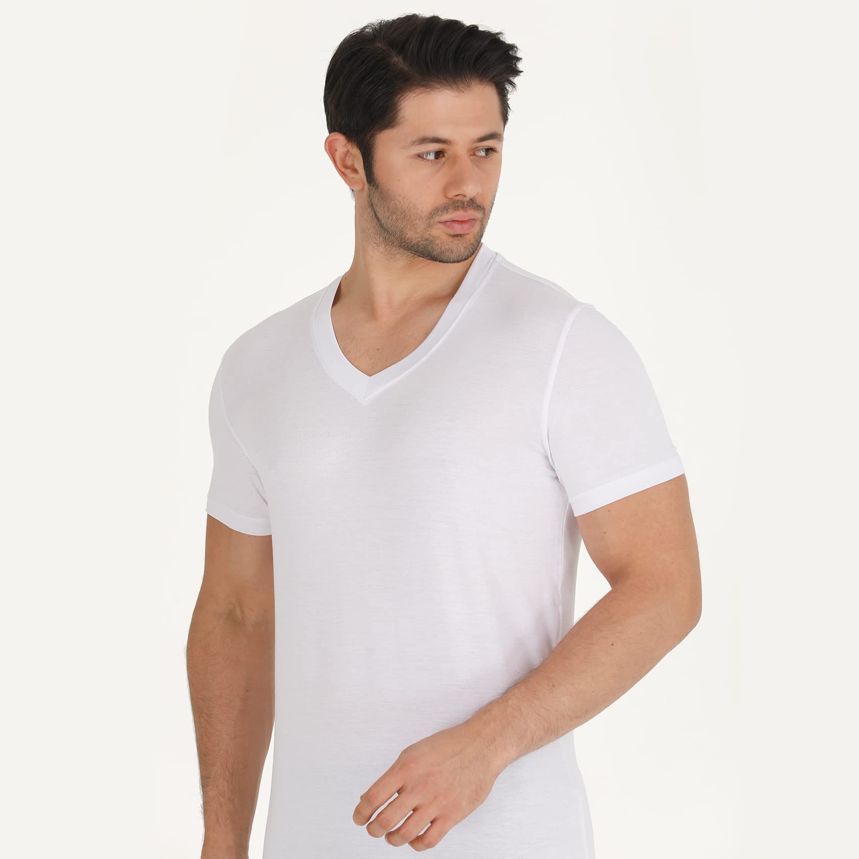 Men's Bamboo V-Neck Undershirt (3 Pack) Bambooven