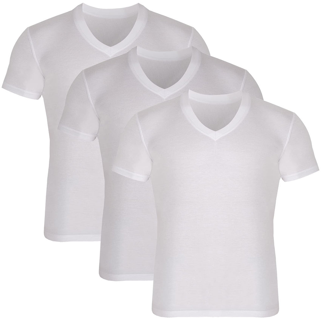 Men's Bamboo V-Neck Undershirt (3 Pack) Bambooven
