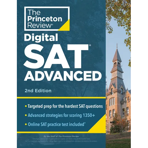 Princeton Review Digital SAT Prep Book Advanced, 2nd Edition: Ultimate Practice for Challenging SAT Question Types - Paperback Books by splitShops