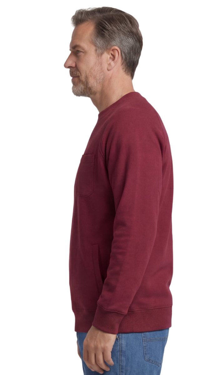 Mens 3 - Pocket Fleece Sweatshirt with Raglan Seams, Chest Pocket and Tagless Neck - Codex AI