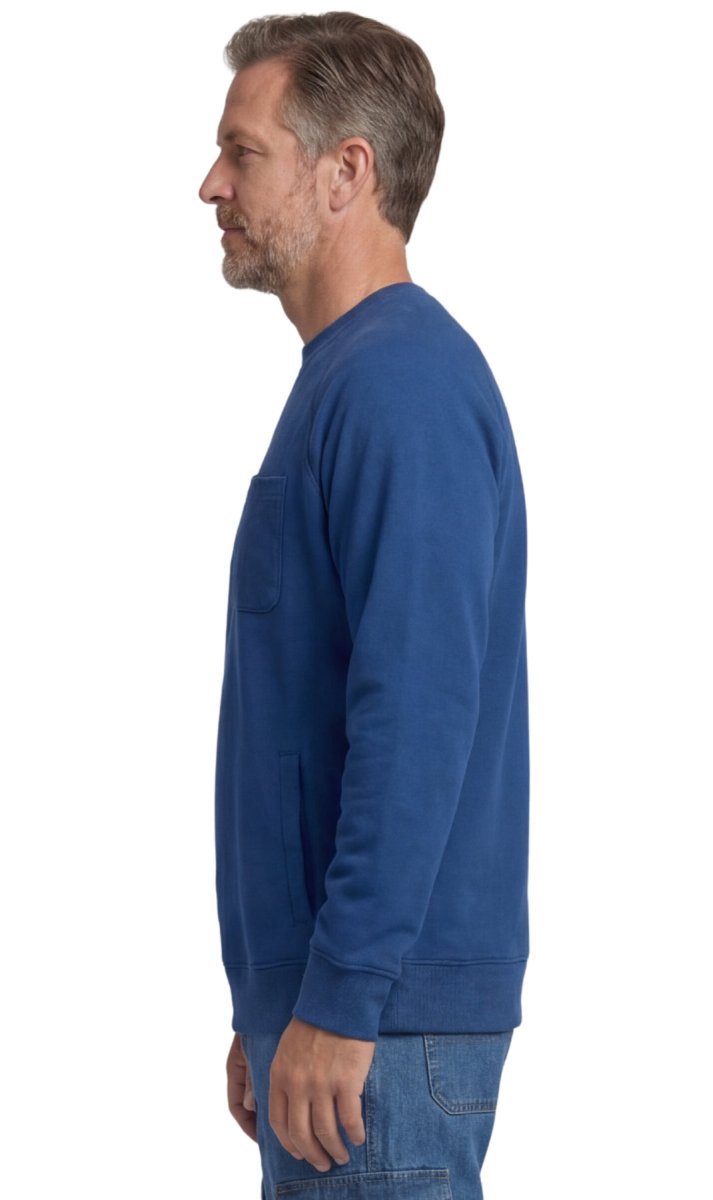 Mens 3 - Pocket Fleece Sweatshirt with Raglan Seams, Chest Pocket and Tagless Neck - Codex AI