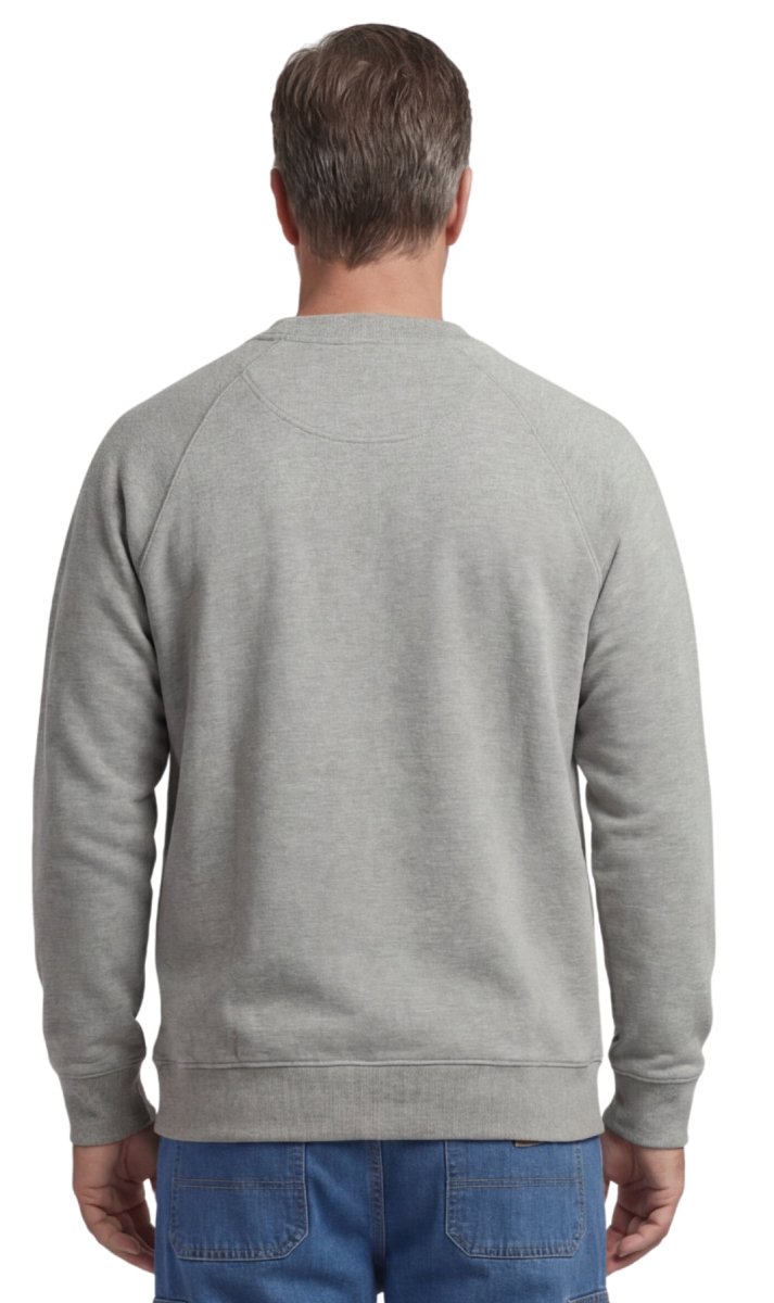 Mens 3 - Pocket Fleece Sweatshirt with Raglan Seams, Chest Pocket and Tagless Neck - Codex AI