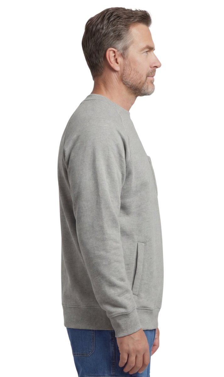 Mens 3 - Pocket Fleece Sweatshirt with Raglan Seams, Chest Pocket and Tagless Neck - Codex AI