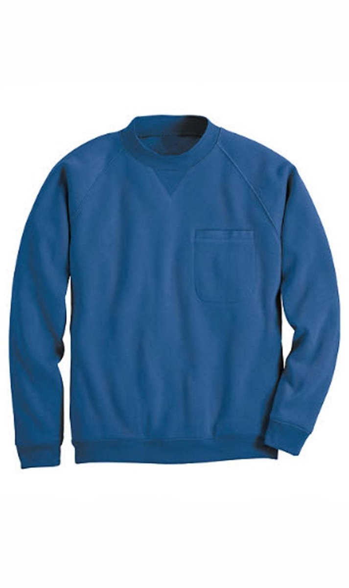 Mens 3 - Pocket Fleece Sweatshirt with Raglan Seams, Chest Pocket and Tagless Neck - Codex AI