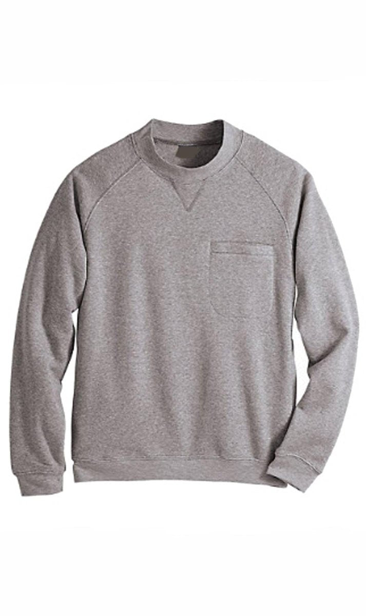 Mens 3 - Pocket Fleece Sweatshirt with Raglan Seams, Chest Pocket and Tagless Neck - Codex AI