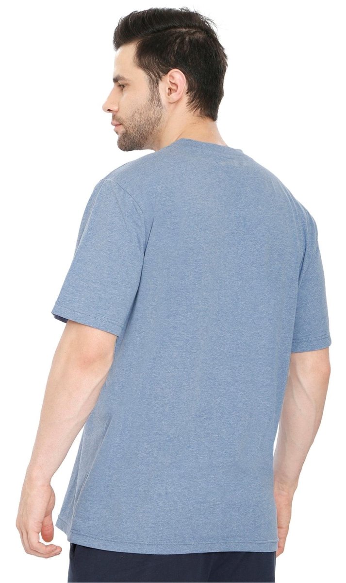 Men’s Heavyweight Short Sleeve V - Neck T-Shirt – Relaxed Fit Cotton Blend with Pocket - Codex AI