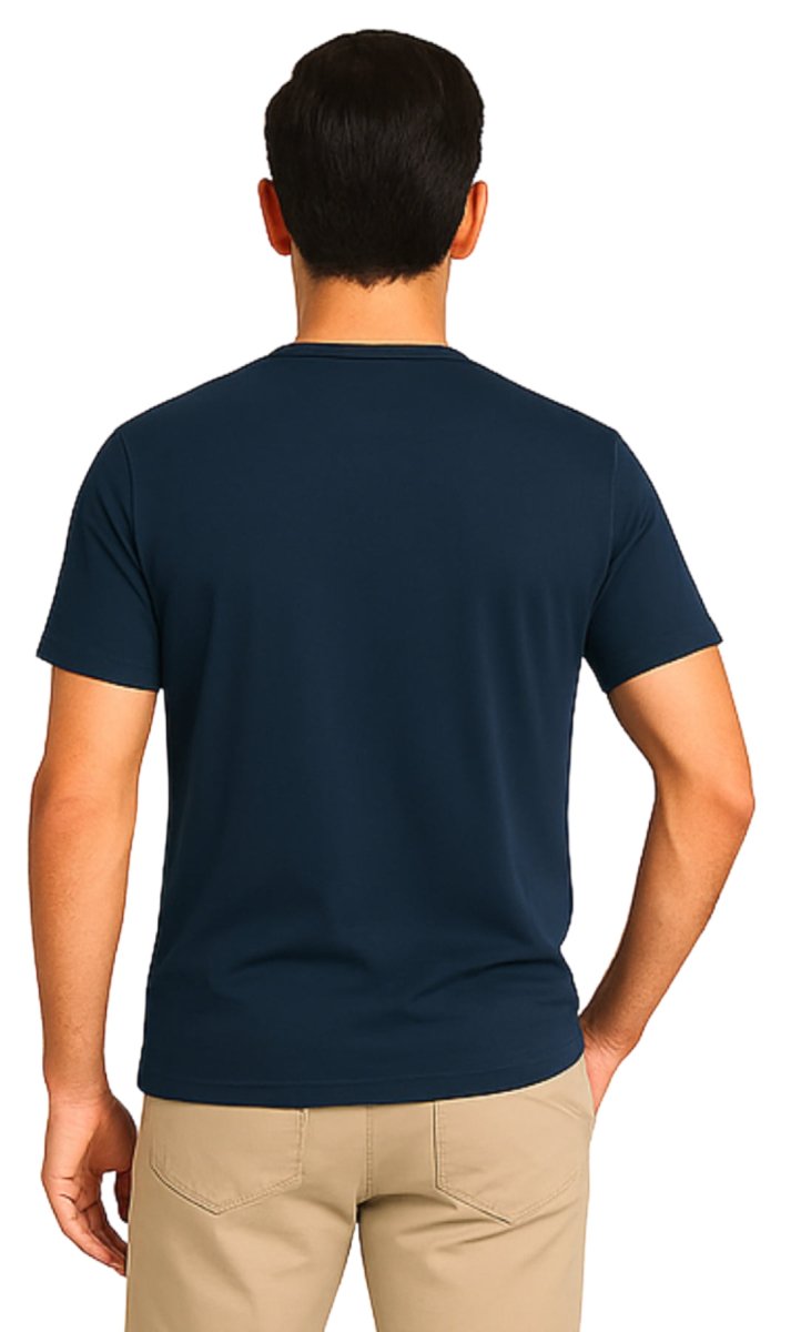 Men's Short Sleeve Henley Relaxed Fit Shirt with Pocket - Codex AI