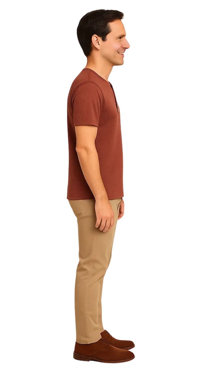 Men's Short Sleeve Henley Relaxed Fit Shirt with Pocket - Codex AI