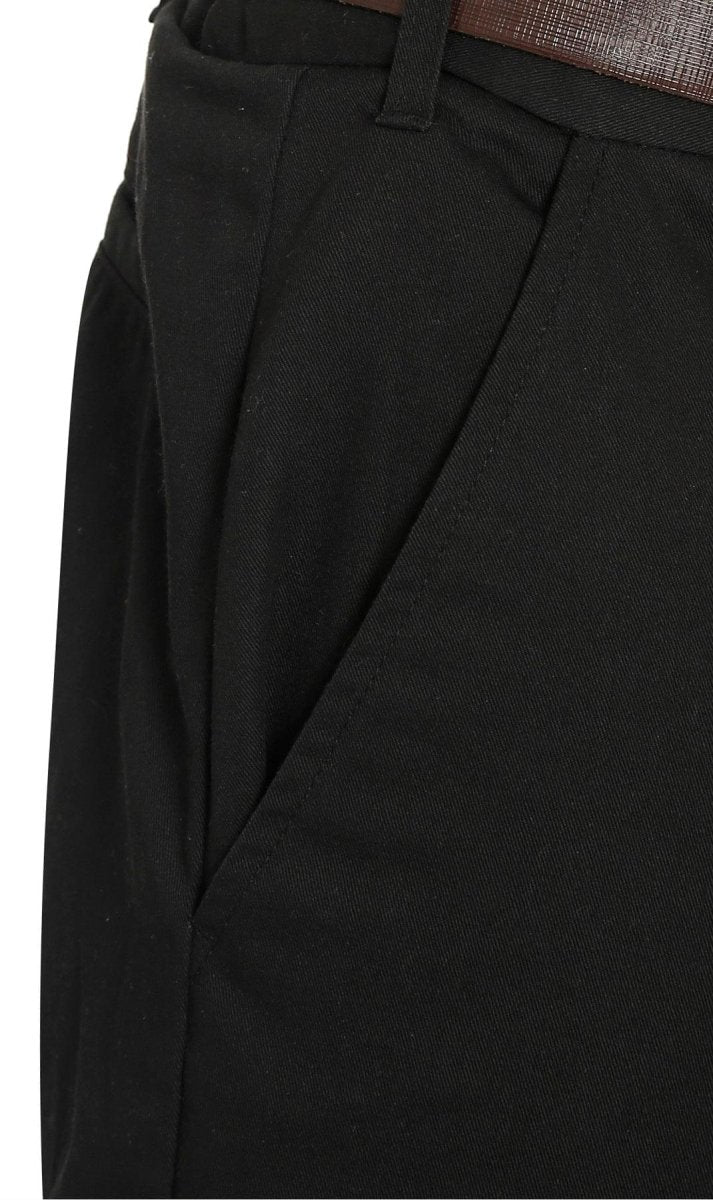 Men's Stretch Waist Chinos with a Hidden Elastic Waist and Flat Front - Codex AI