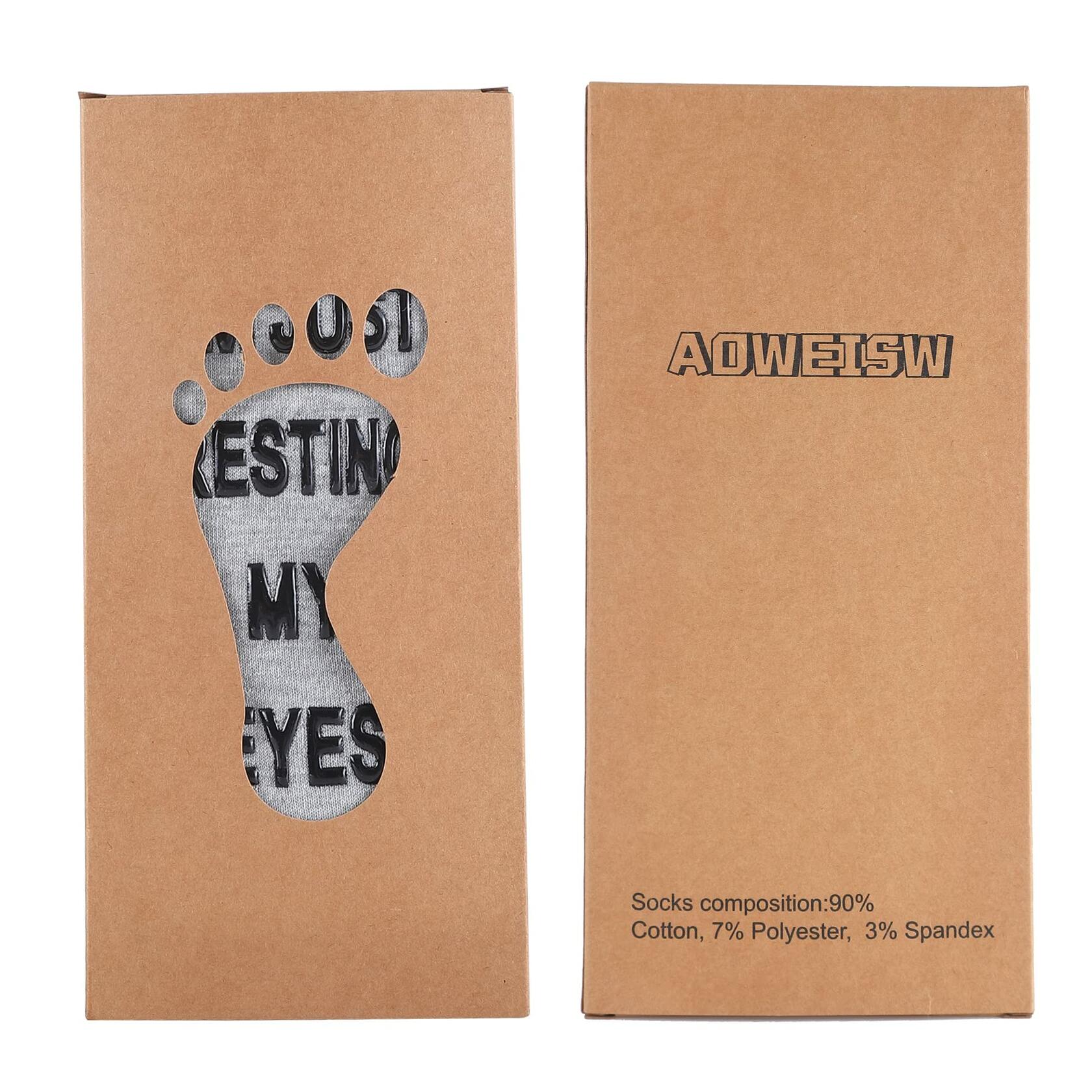 ZXGXLAW Funny 'I'm Not Sleeping' Socks for Dad Men Grandpa – Single Pair Deal US