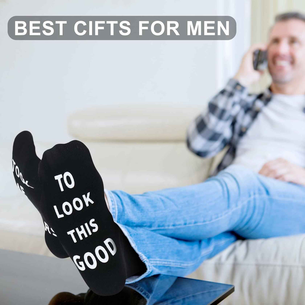 ZXGXLAW Funny Socks Birthday Gift for 50 Old Men Women Dad Mom  - Good 50