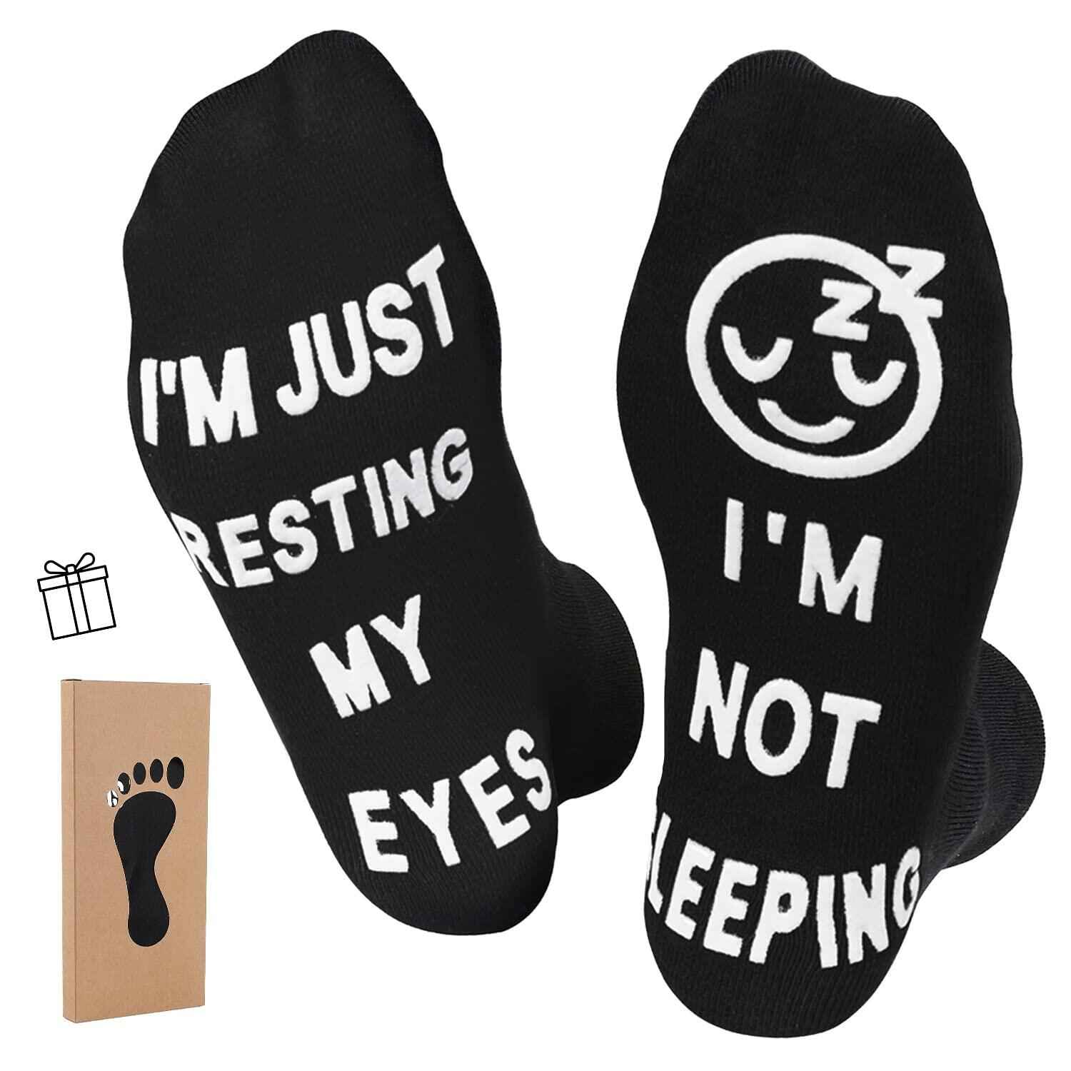ZXGXLAW Birthday Gifts for Dad Men Im Not Sleeping Funny Socks 1 Pair