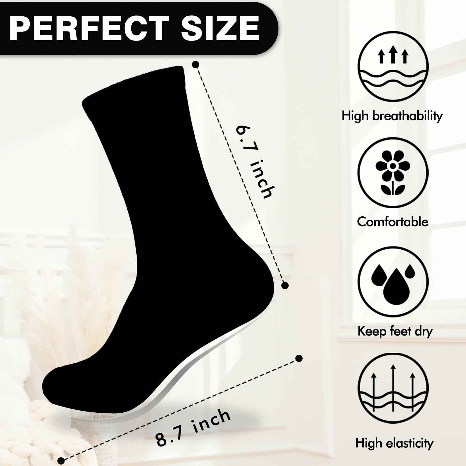 ZXGXLAW Funny Cat Dog Socks for Men Women One Size Comfortable Cute