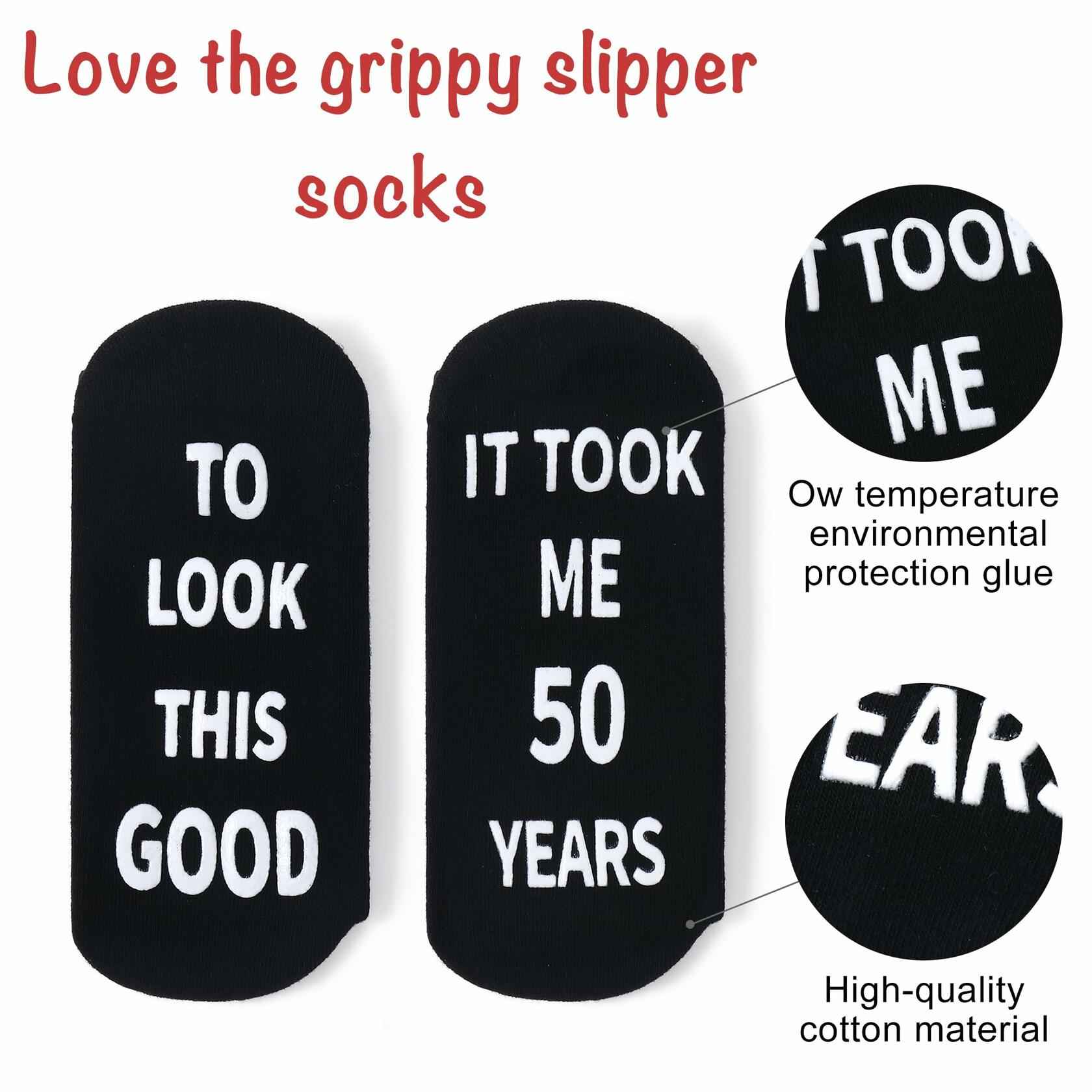 ZXGXLAW Funny Socks Birthday Gift for 50 Old Men Women Dad Mom  - Good 50