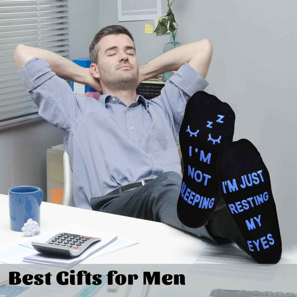 ZXGXLAW Men's Socks for Dad Grandpa Funny Gift Casual Crew Socks 1 Pair