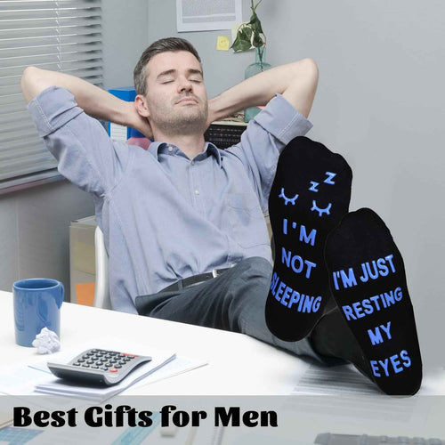 ZXGXLAW Men's Socks for Dad Grandpa Funny Gift Casual Crew Socks 1 Pair