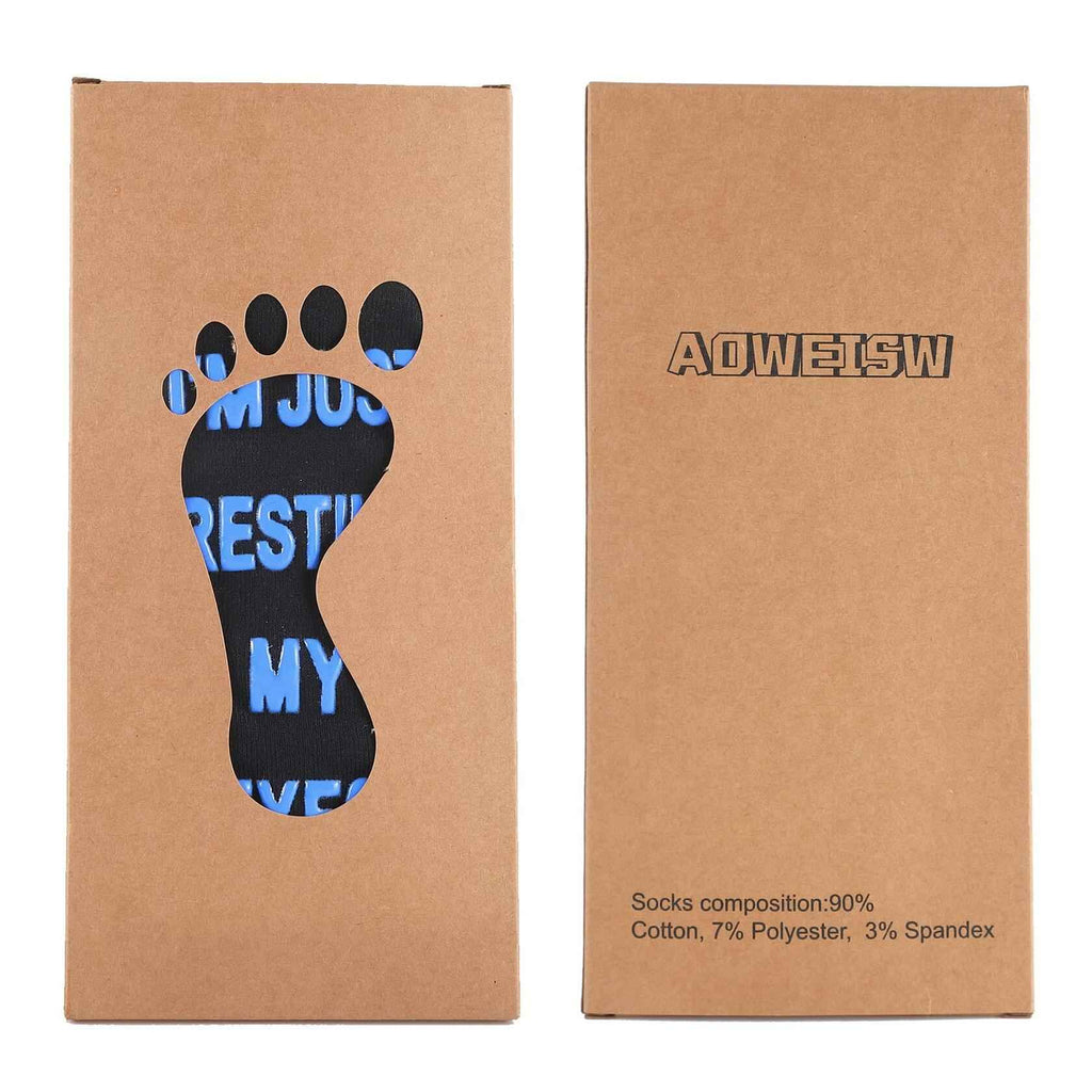 ZXGXLAW Men's Socks for Dad Grandpa Funny Gift Casual Crew Socks 1 Pair