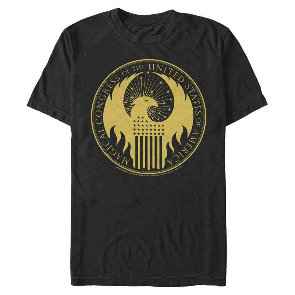 Warner Bros Men's Fantastic Beasts Magical Congress Tee Black Size L