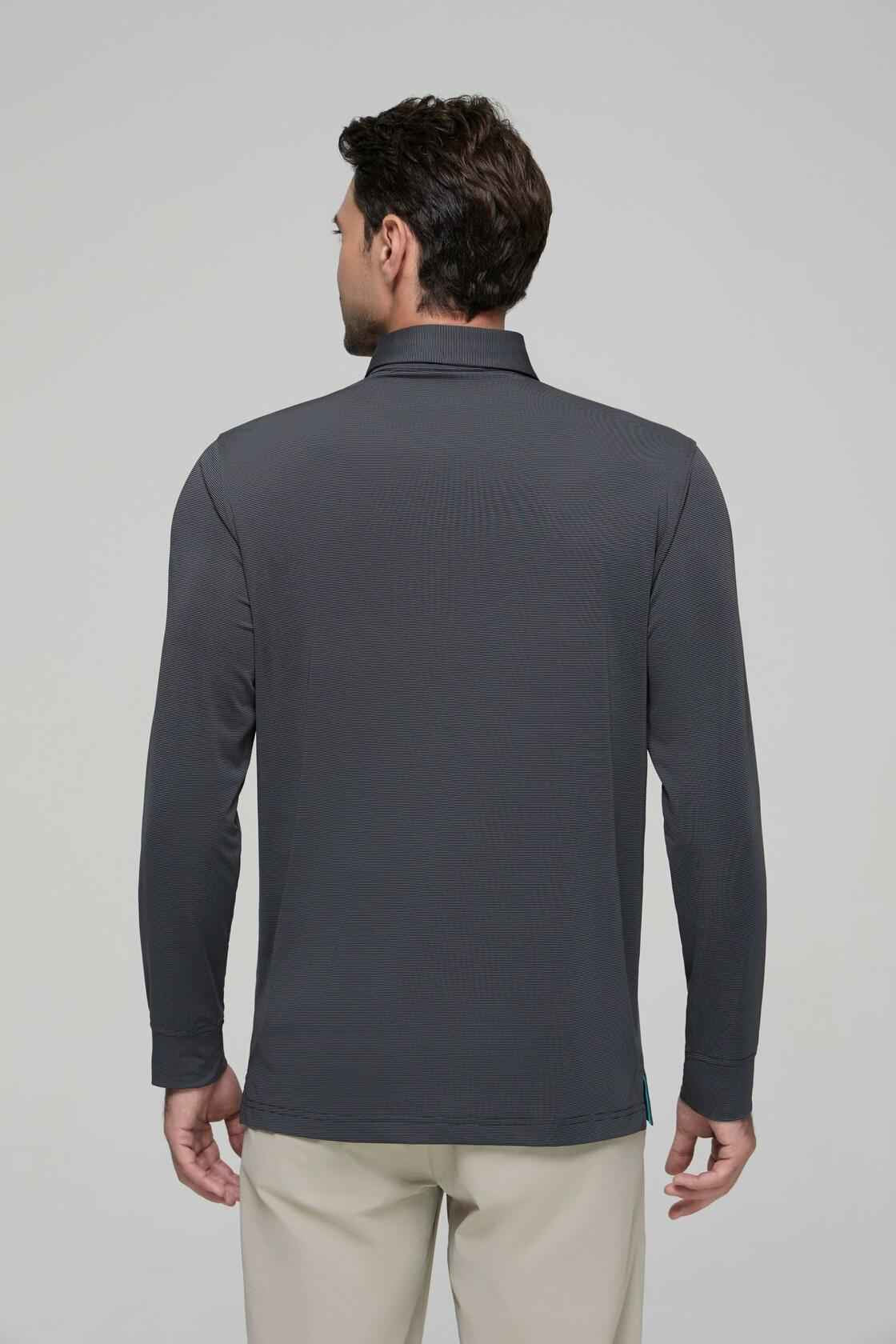 YAMXDM Mens Long Sleeve Golf Polo Shirt Moisture Wicking Light Green Size L