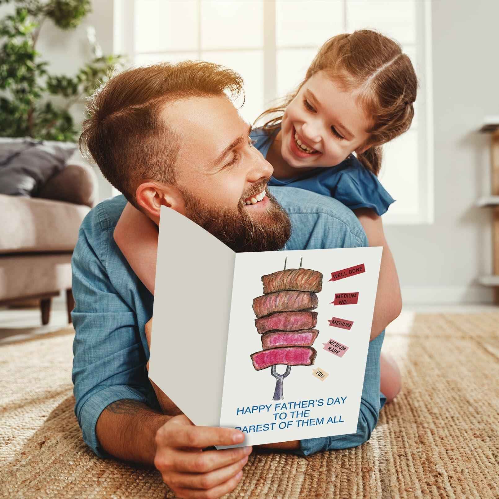 CSMOSJgreetings Pun Beef Father's Day Card for Daddy - Rarest - Single