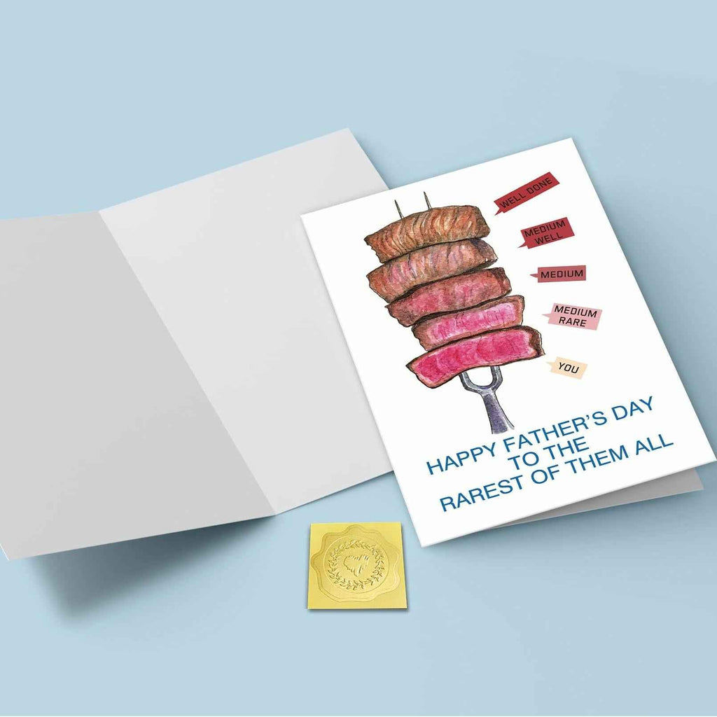CSMOSJgreetings Pun Beef Father's Day Card for Daddy - Rarest - Single