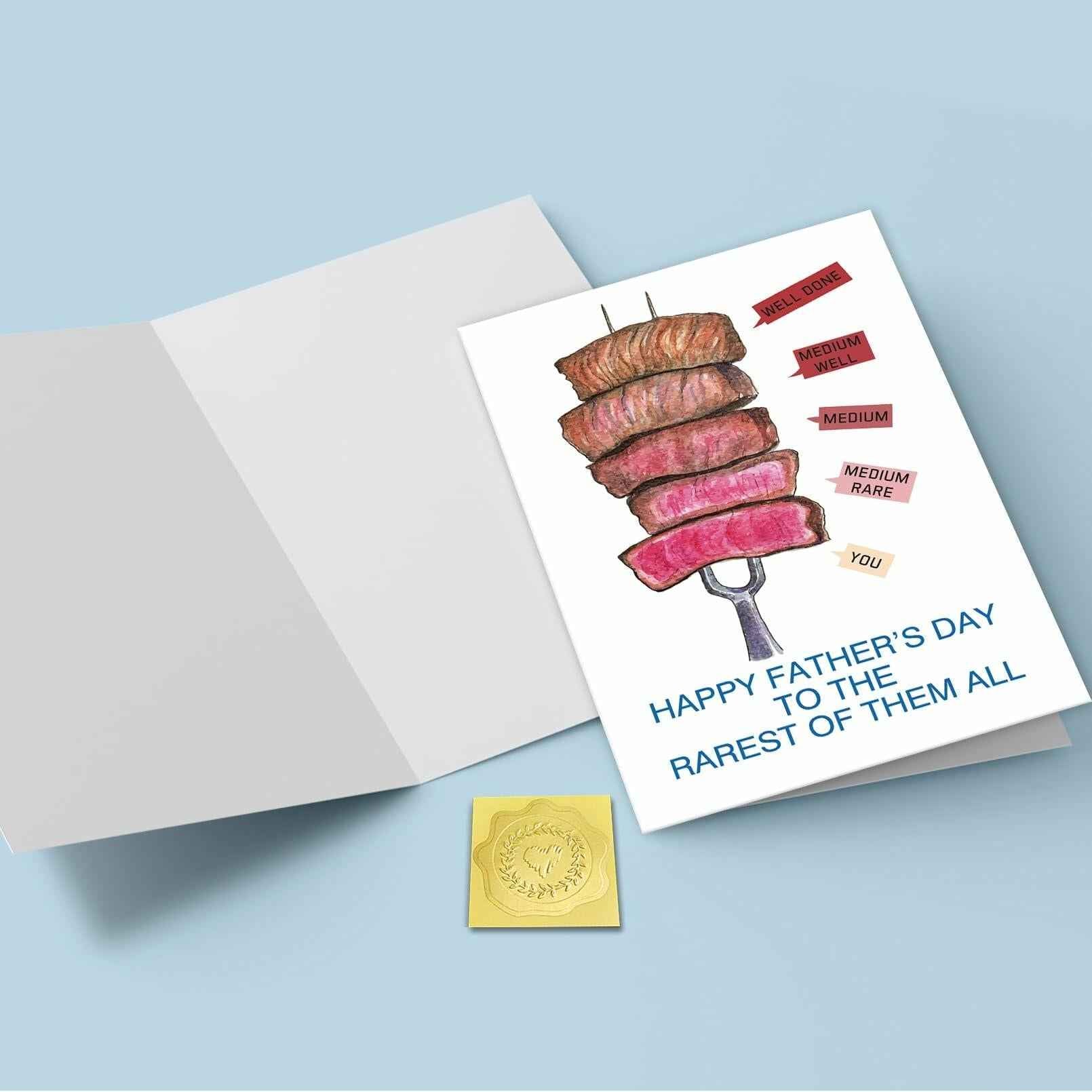 CSMOSJgreetings Pun Beef Father's Day Card for Daddy - Rarest - Single