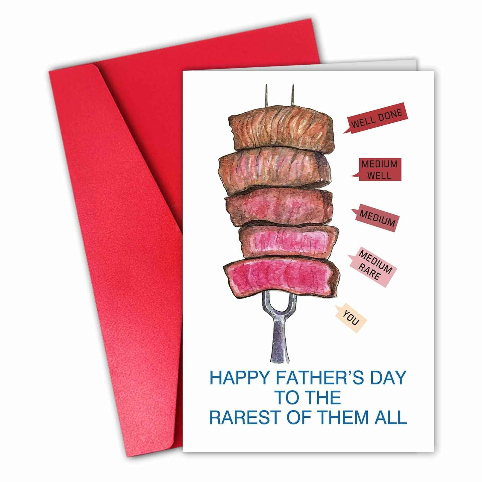 CSMOSJgreetings Pun Beef Father's Day Card for Daddy - Rarest - Single