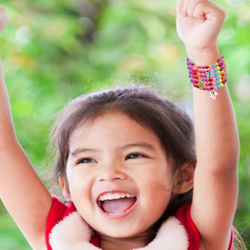 12PCS Easter Bunny Bracelets with Cards Basket Stuffers Eggs Fillers