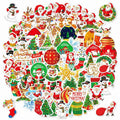 100PCS Christmas Children's Cartoon Santa Claus & Tree Waterproof Stickers