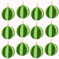 12 Pcs Christmas Thread Wrapped Balls Ornaments 2.4 Inch Hanging Decor