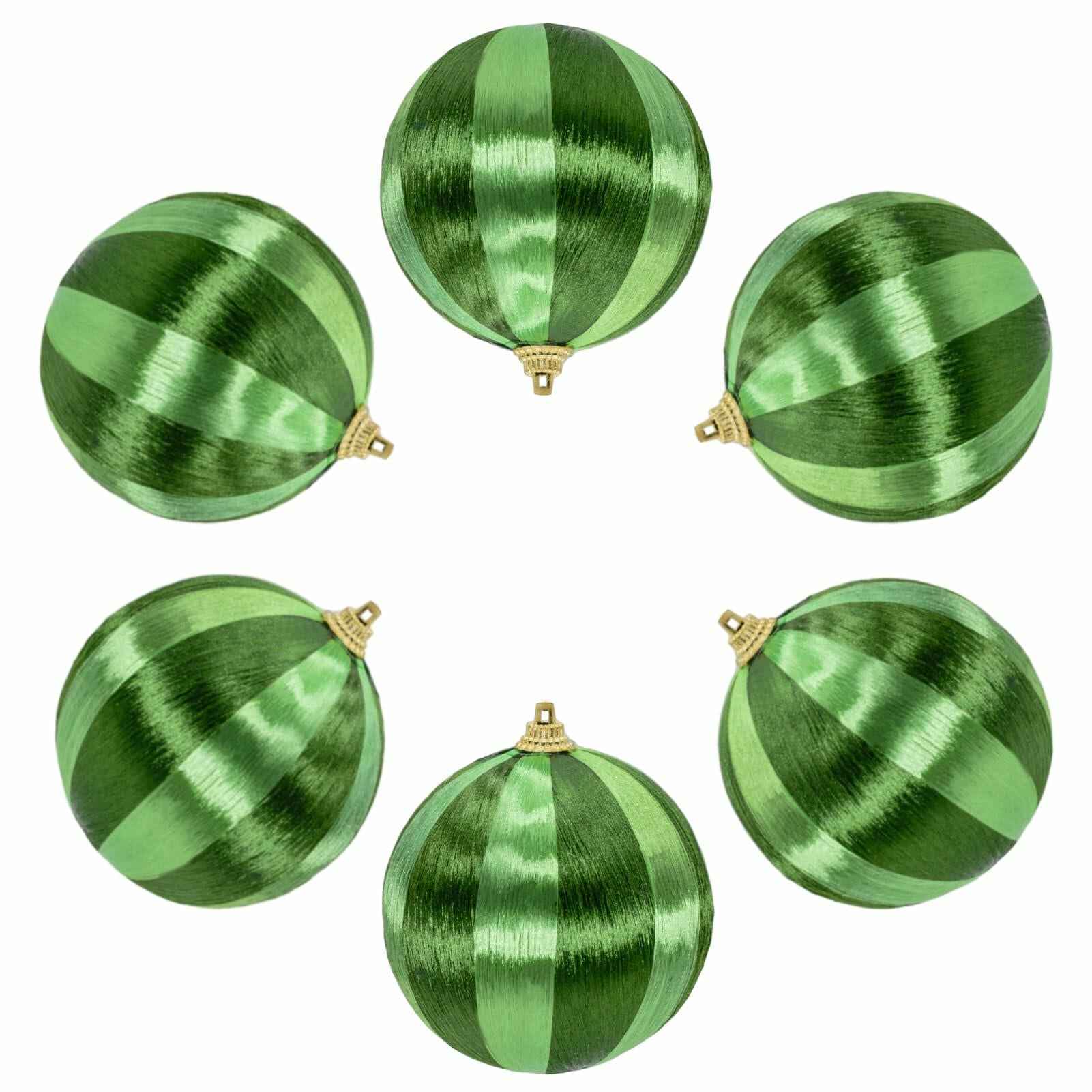 12 Pcs Christmas Thread Wrapped Balls Ornaments 2.4 Inch Hanging Decor