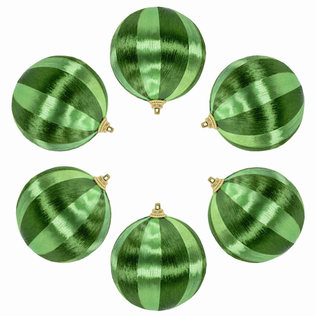12 Pcs Christmas Thread Wrapped Balls Ornaments 2.4 Inch Hanging Decor
