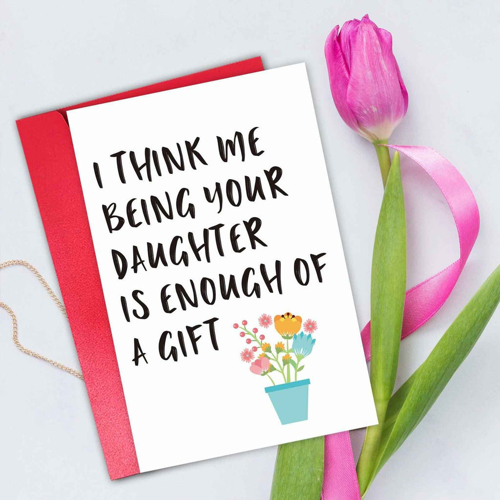 CSMOSJgreetings Mothers Day Card from Daughter Cheeky Gift Color #1